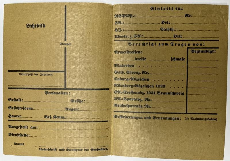 'SA-Ausweis' (I.D.) - unused condition — image 3