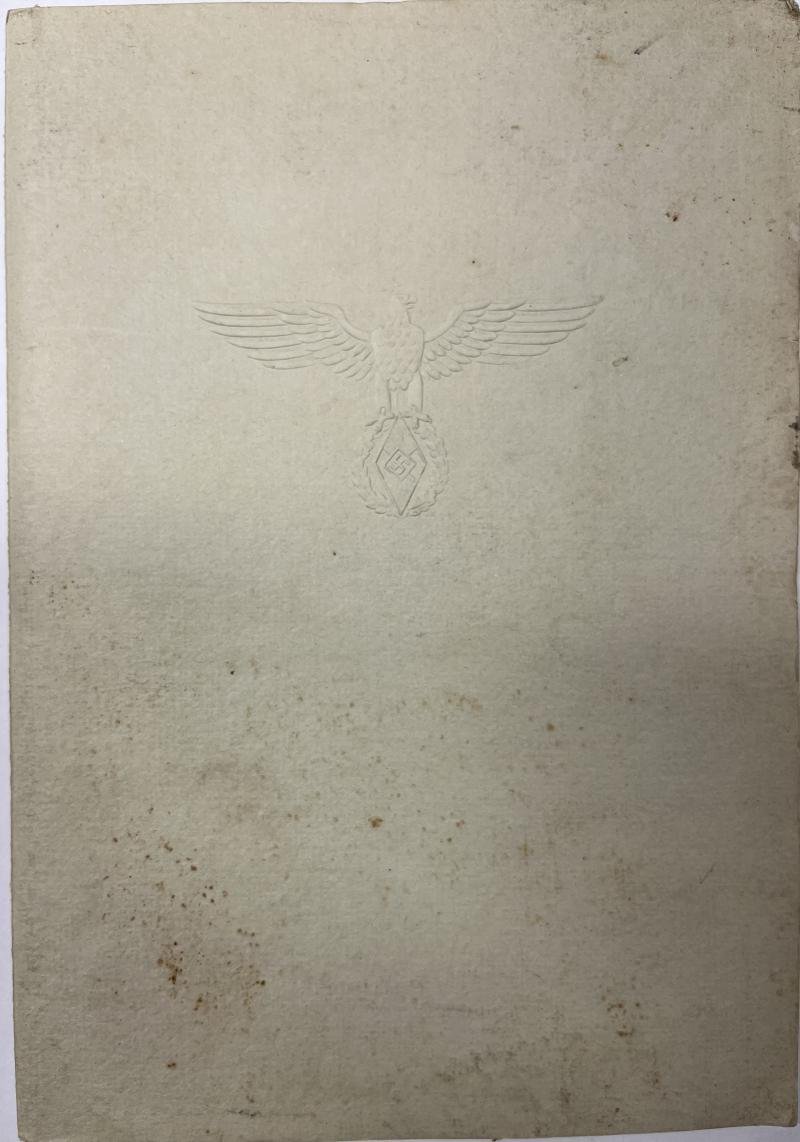 'HJ' - 'Sportfest' citation - 1940 - Heller — image 3