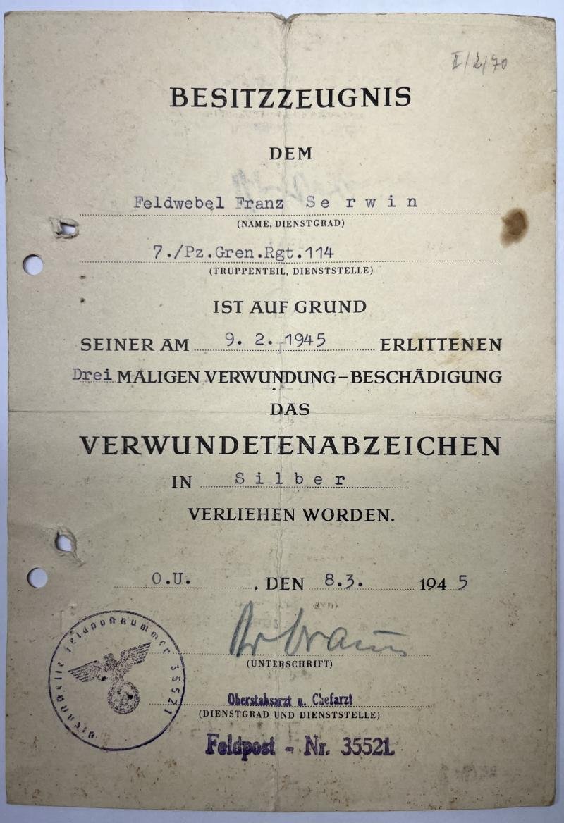 Citation grouping - WH (Heer) - 6.Pz..Div. - Serwin — image 4