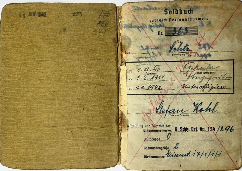 Soldbuch/Wehrstammbuch/Gesundheitsbuch - WH (Heer) - 100.Jäger Div./370.Inf.Div. - Kohl — image 3