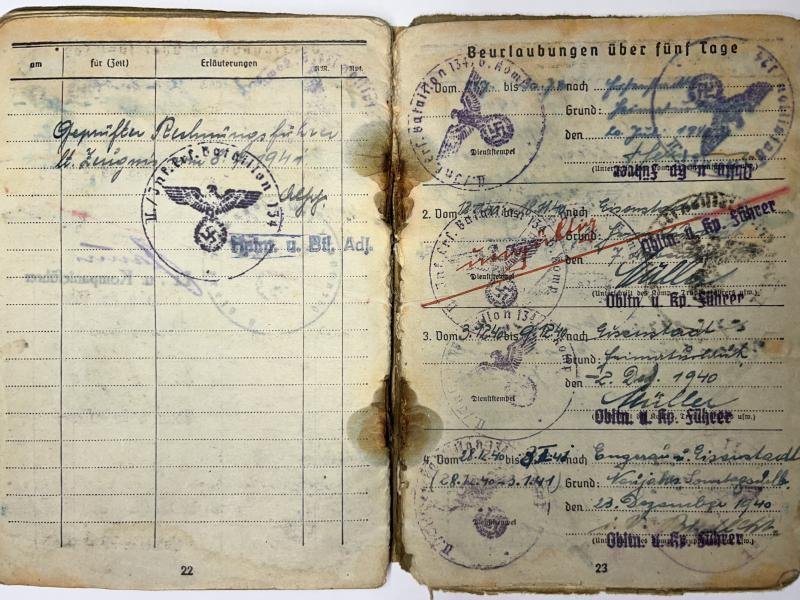 Soldbuch/Wehrstammbuch/Gesundheitsbuch - WH (Heer) - 100.Jäger Div./370.Inf.Div. - Kohl — image 8