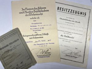 Citation set/drivers license - Luftwaffe - Fliegerhorst Kommandantur E 25/XI …