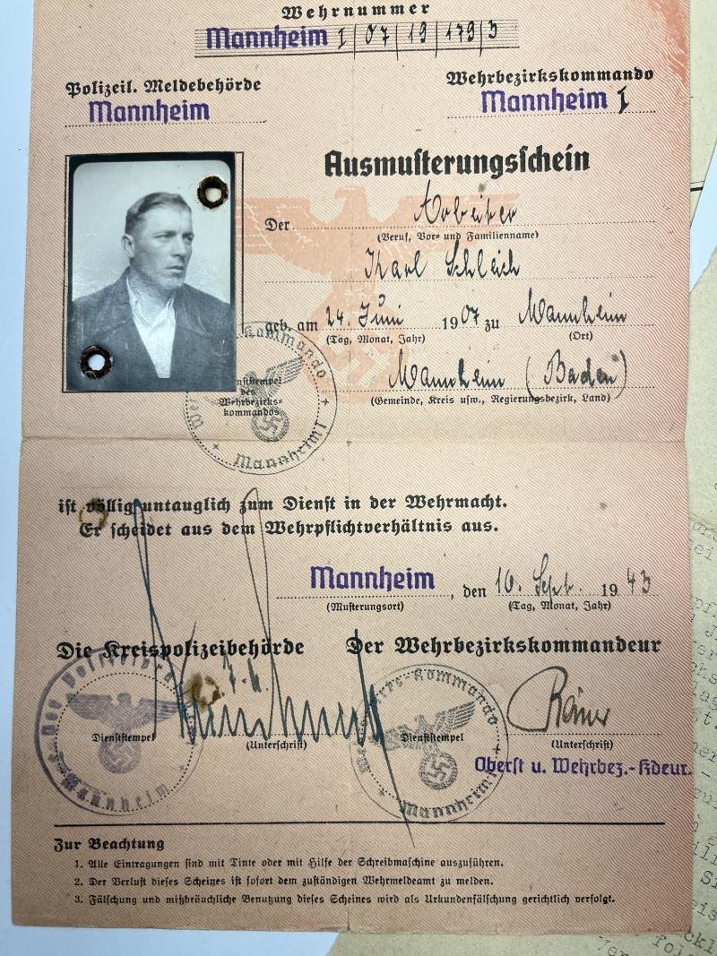 Wehrpass - WH (Heer) - Nachrichten Btl.Afrika - Schleich — image 9