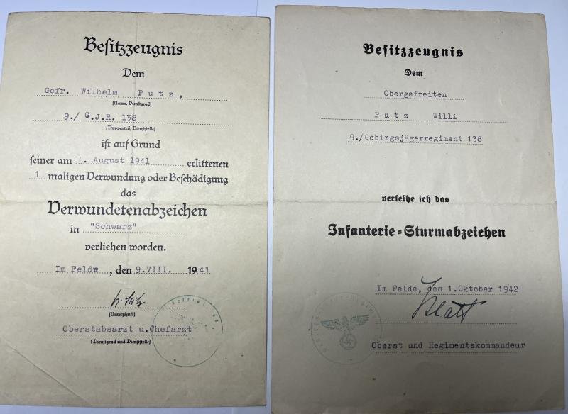 Citation grouping - WH (Heer) - 3.Gebirgs Div. - Putz — image 2