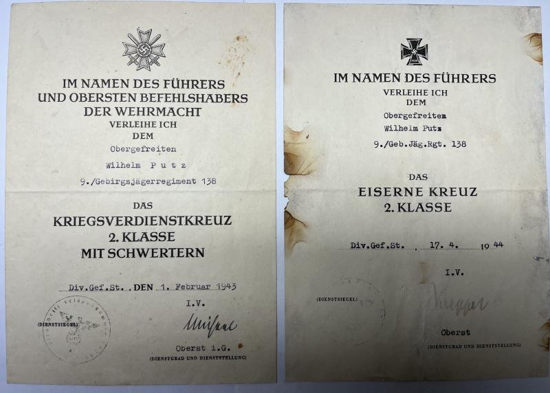 Citation grouping - WH (Heer) - 3.Gebirgs Div. - Putz — image 3