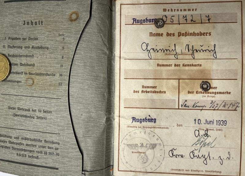 Wehrpass - WH (Heer) - 17.Pz.Div. - Scheurich — image 2