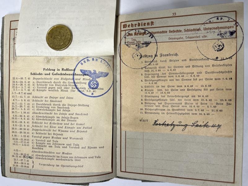 Wehrpass - WH (Heer) - 17.Pz.Div. - Scheurich — image 8