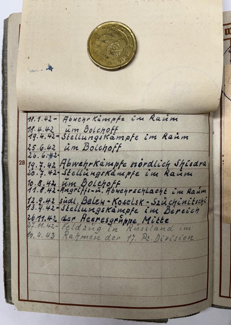 Wehrpass - WH (Heer) - 17.Pz.Div. - Scheurich — image 9