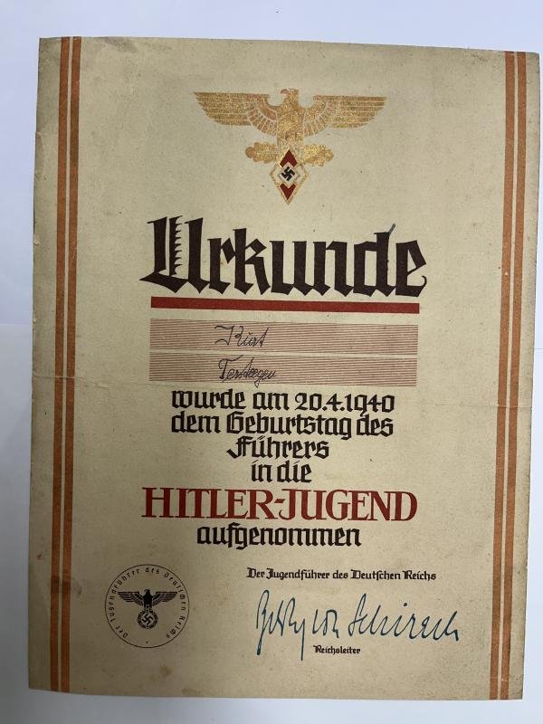 'Hitler-Jugend' - A.H. - citation -1940 — image 2