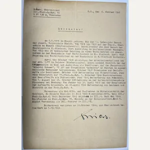 CV (curriculum vitae) of 'Oberleutnant' - Fschj.Div.5 - 1945