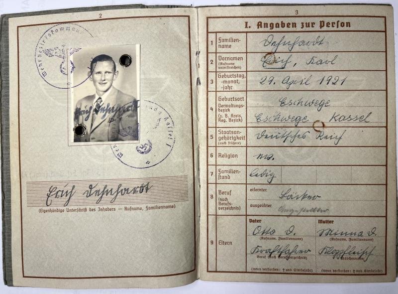 Wehrpass - WH (Heer) - 29.Inf.Div.- Dehnhardt — image 3