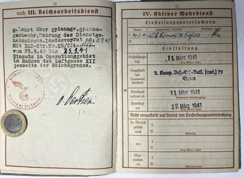 Wehrpass - WH (Heer) - 29.Inf.Div.- Dehnhardt — image 4