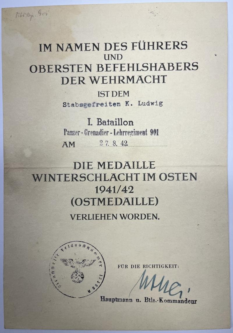 Citation grouping - WH (Heer) - Lehr Brigade 900 - Ludwig — image 4