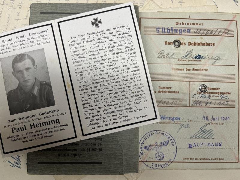 Wehrpass - WH (Heer) - Heeres Flak Abt.272 (mot)- Heiming — image 2