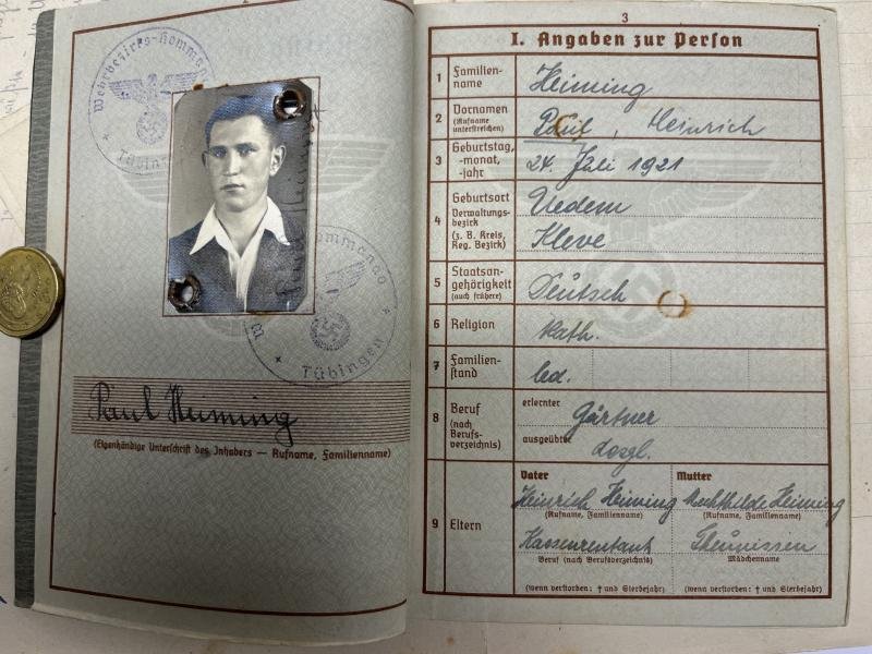 Wehrpass - WH (Heer) - Heeres Flak Abt.272 (mot)- Heiming — image 3