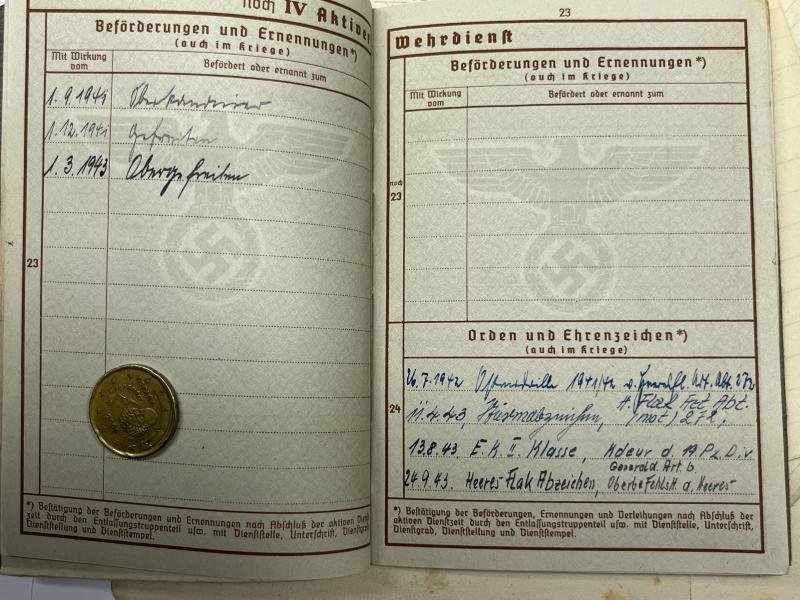 Wehrpass - WH (Heer) - Heeres Flak Abt.272 (mot)- Heiming — image 5