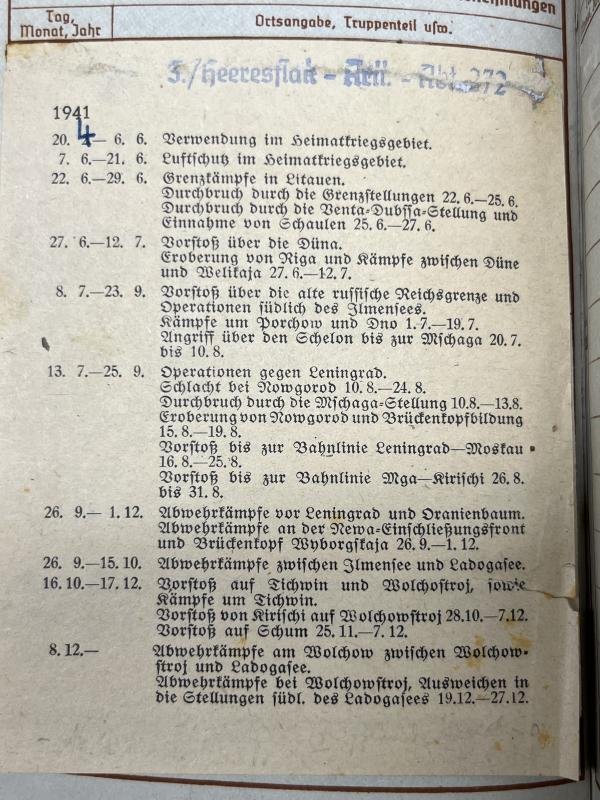 Wehrpass - WH (Heer) - Heeres Flak Abt.272 (mot)- Heiming — image 6