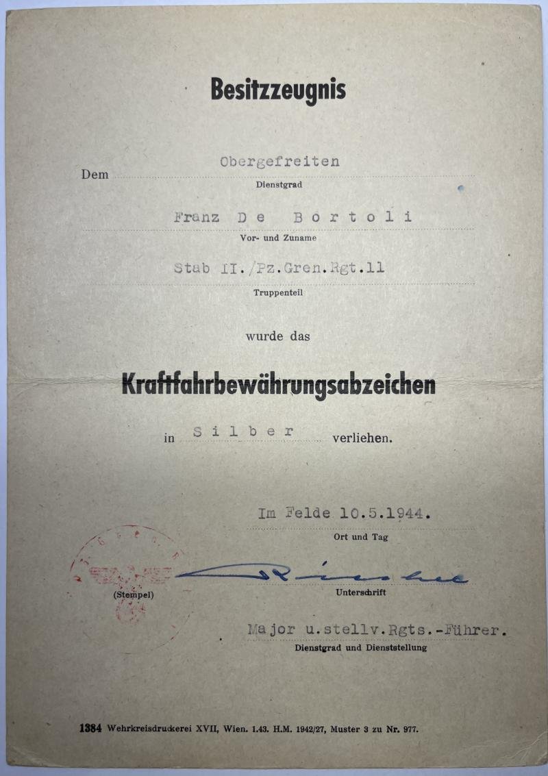 Citation grouping - WH (Heer) - 9.Pz.Div. - De Bortoli — image 3