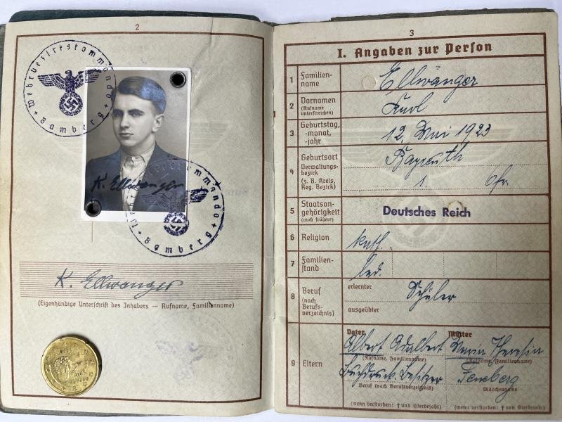 Wehrpass/citations - Luftwaffe - KG 77 /LN.Rgt.352 - DAK/Italy - Ellwanger — image 3