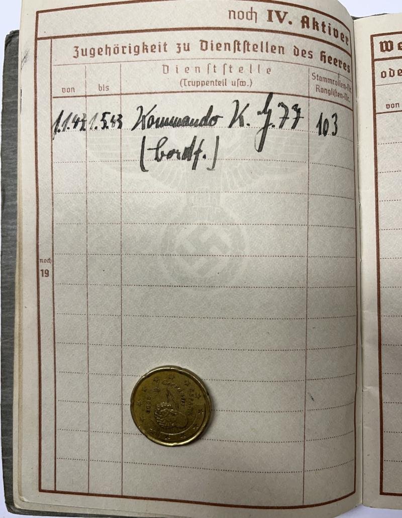 Wehrpass/citations - Luftwaffe - KG 77 /LN.Rgt.352 - DAK/Italy - Ellwanger — image 5