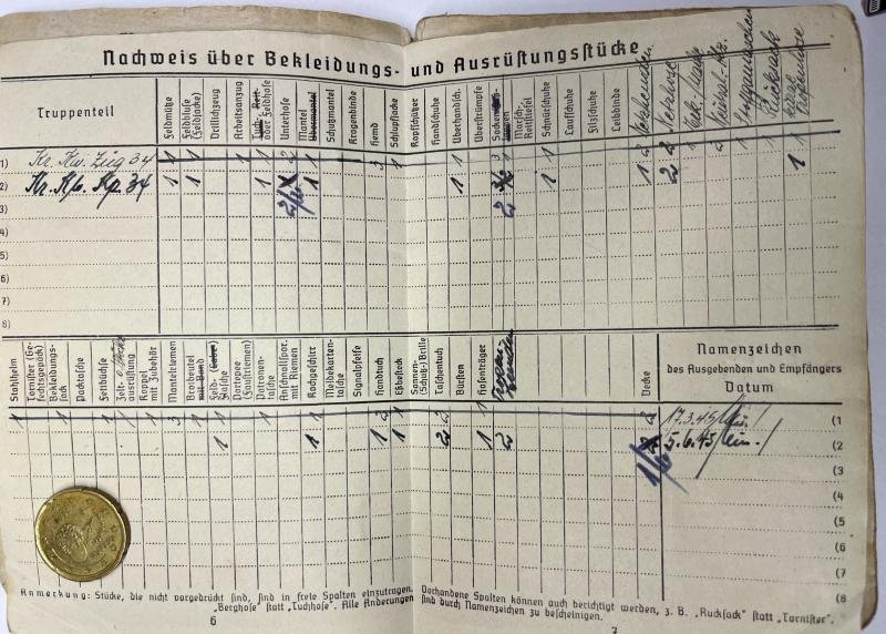 Soldbuch/RC I.D. - WH (Heer) - 34.Inf.Div. - Pfaffmann — image 6