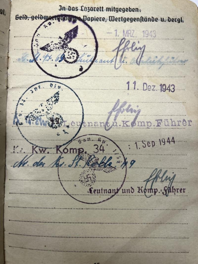 Soldbuch/RC I.D. - WH (Heer) - 34.Inf.Div. - Pfaffmann — image 8