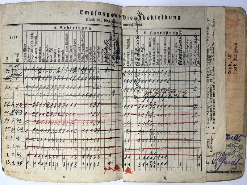 Soldbuch - Luftwaffe - 22.Flak Div. - Pfordte — image 5
