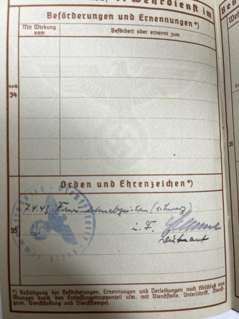 Wehrpass - WH (Heer) - 293.Inf.Div. - Wolke — image 10