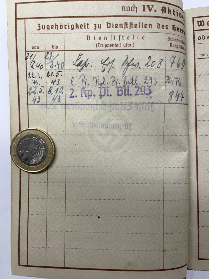 Wehrpass - WH (Heer) - 293.Inf.Div. - Wolke — image 5