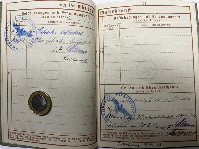 Wehrpass - WH (Heer) - 293.Inf.Div. - Wolke — image 7