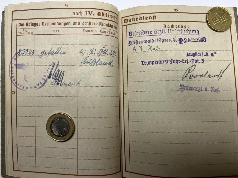 Wehrpass - WH (Heer) - 293.Inf.Div. - Wolke — image 9