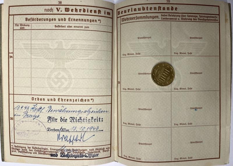 Wehrpass - Luftwaffe/WH (Heer) - 18.Pz.Div. - Stölpe — image 10