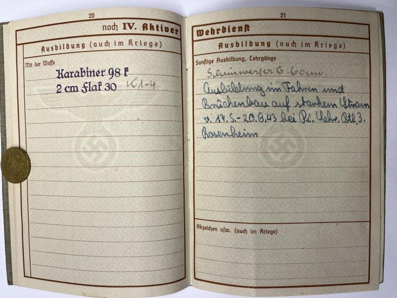 Wehrpass - Luftwaffe/WH (Heer) - 18.Pz.Div. - Stölpe — image 5