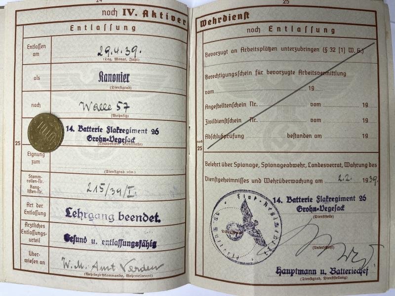 Wehrpass - Luftwaffe/WH (Heer) - 18.Pz.Div. - Stölpe — image 7