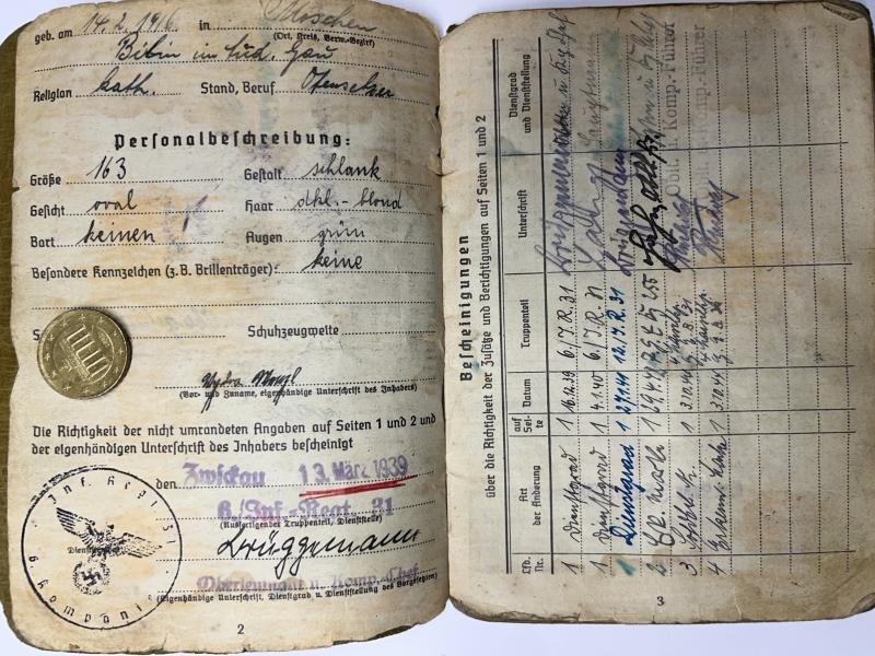 Soldbuch WH (Heer) - 12.V.G.D.Div. - Vydra — image 4