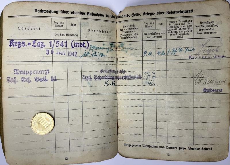 Soldbuch WH (Heer) - 12.V.G.D.Div. - Vydra — image 7