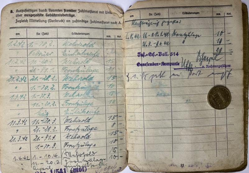 Soldbuch WH (Heer) - 12.V.G.D.Div. - Vydra — image 9