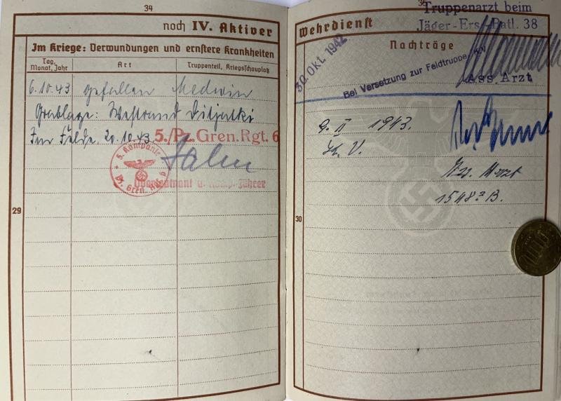 Wehrpass - WH (heer) - 7.Pz.Div. - Schönfelder — image 10