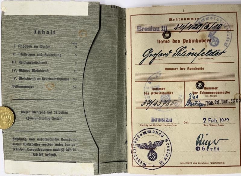 Wehrpass - WH (heer) - 7.Pz.Div. - Schönfelder — image 4