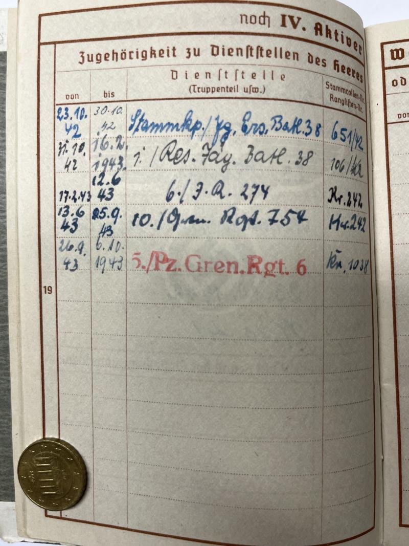 Wehrpass - WH (heer) - 7.Pz.Div. - Schönfelder — image 7