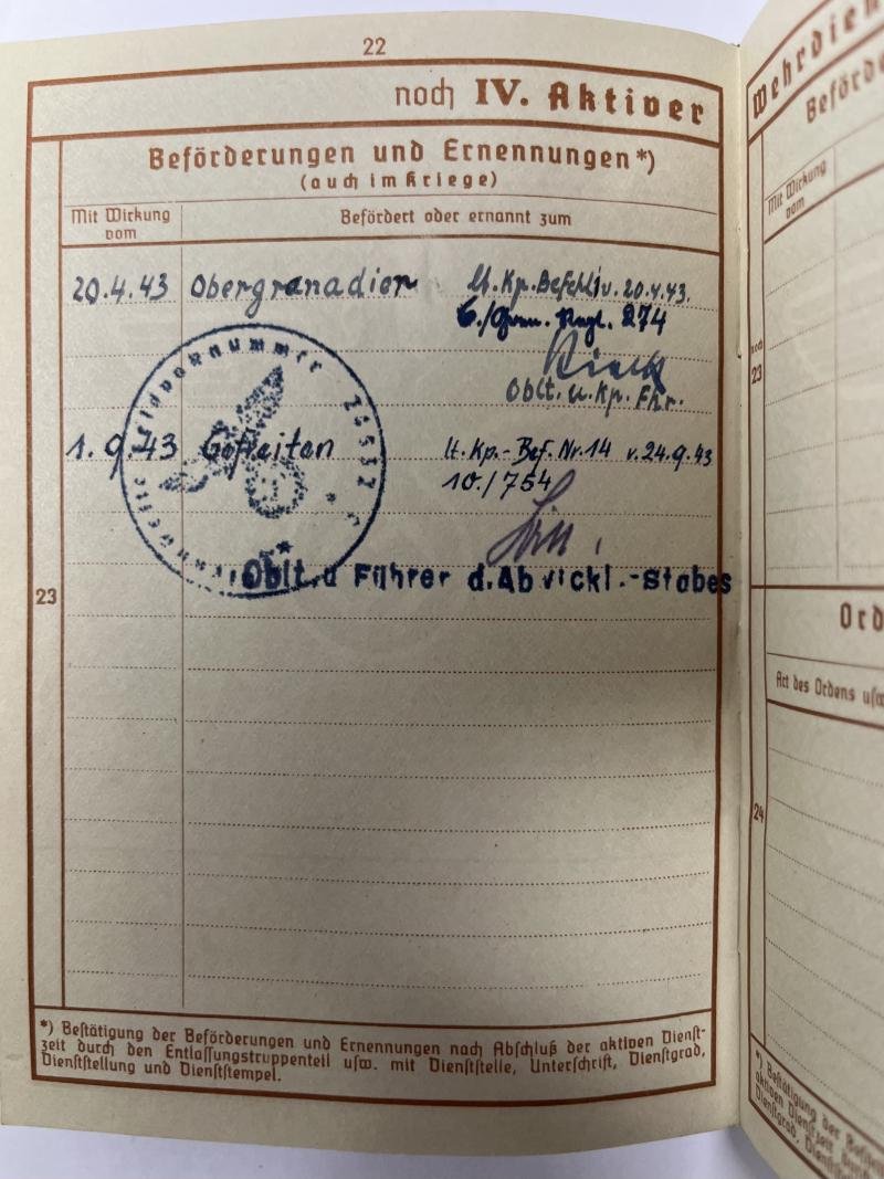 Wehrpass - WH (heer) - 7.Pz.Div. - Schönfelder — image 8