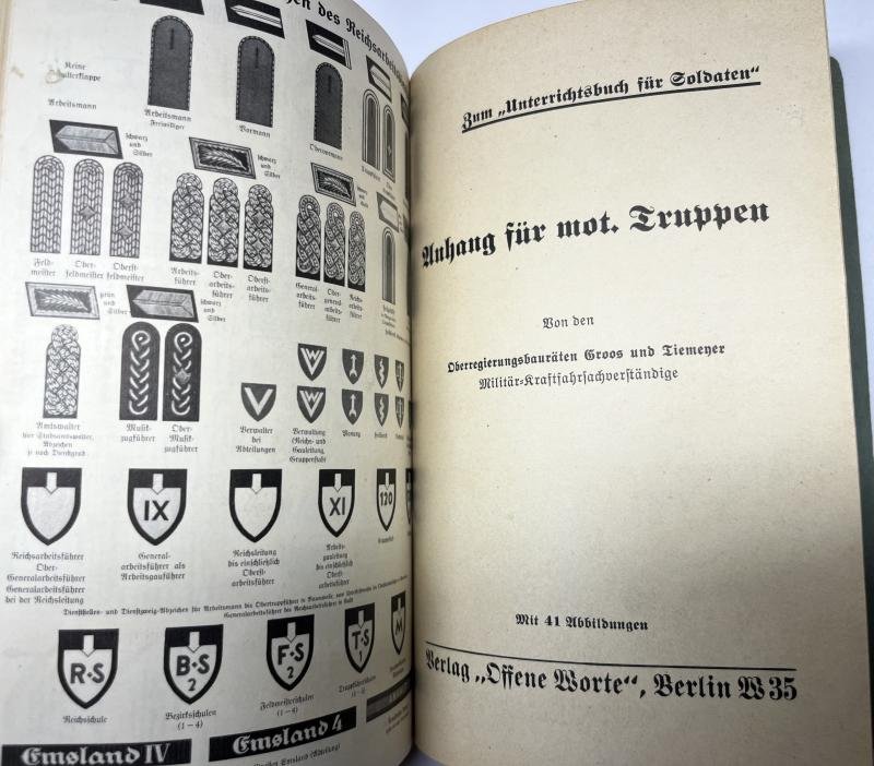 'Unterrichsbuch für Soldaten' (motorized troops) manual - 1938 — image 10