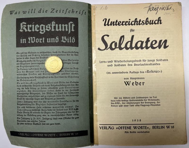 'Unterrichsbuch für Soldaten' (motorized troops) manual - 1938 — image 2