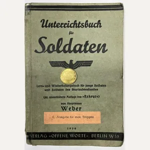'Unterrichsbuch für Soldaten' (motorized troops) manual - 1938