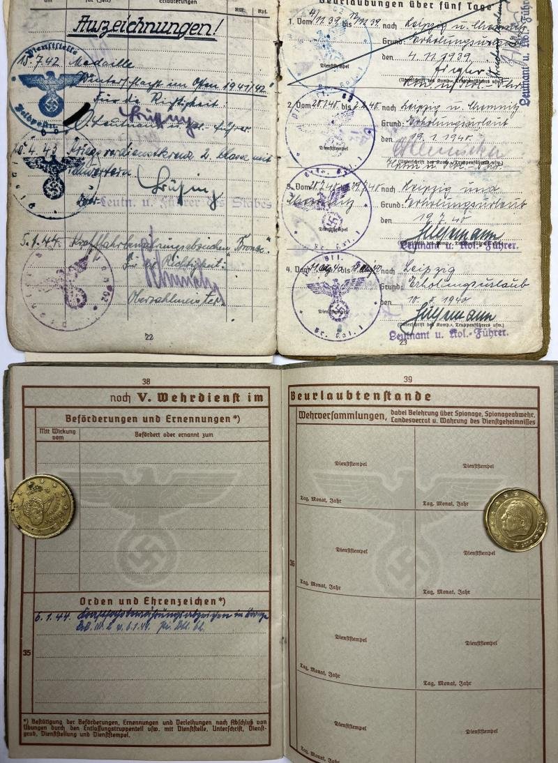 Wehrpass/Soldbuch - WH (Heer) - Pionier Btl.62 - Leupold — image 8