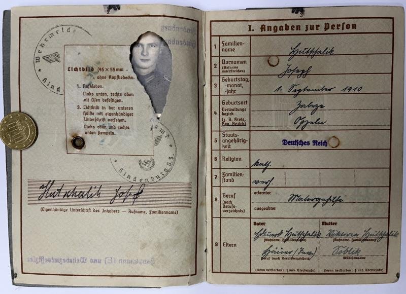 Wehrpass - WH (Heer) - Pz.Jäg.Ers.Abt.5 /23.Pz.Div. - Hutschalik — image 3