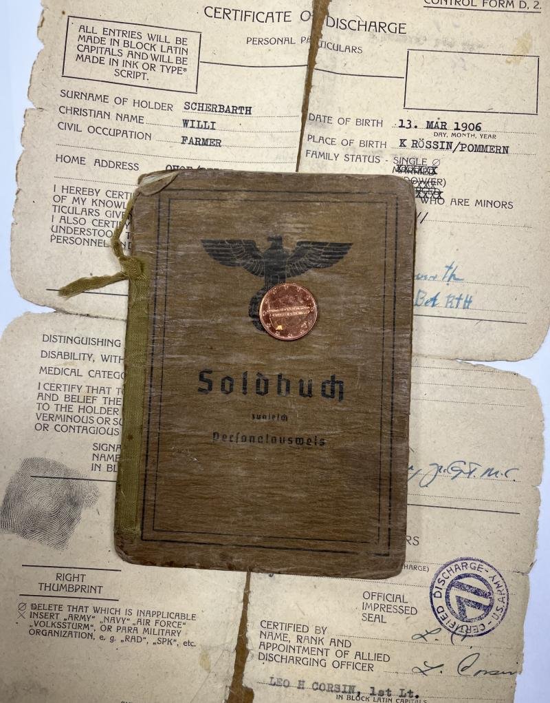 Soldbuch - WH (Heer) - 181.Inf.Div. - Scherbarth