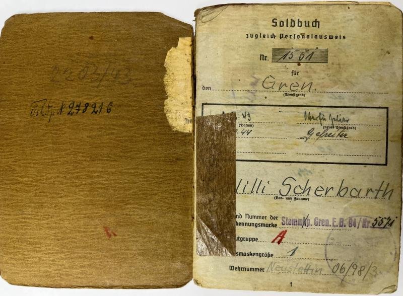 Soldbuch - WH (Heer) - 181.Inf.Div. - Scherbarth — image 2