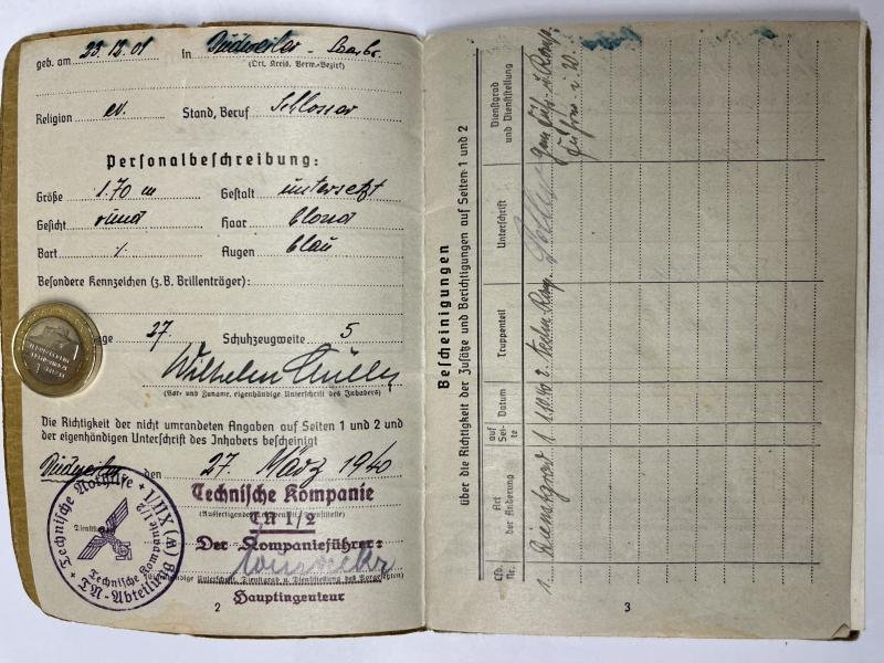 Soldbuch - WH (Heer) - 'TENO' - Müller — image 3