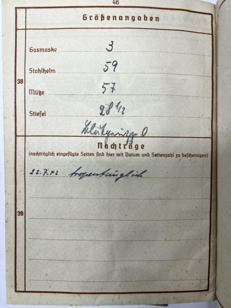 Wehrpass - WH (Heer) - 22.LL.Div. - Müller — image 10